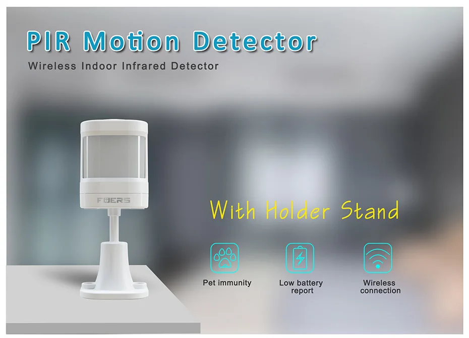 Wireless Mini PIR Sensor Motion Detector 433Mhz P20 Alarm Sensor For G95 G34 G30