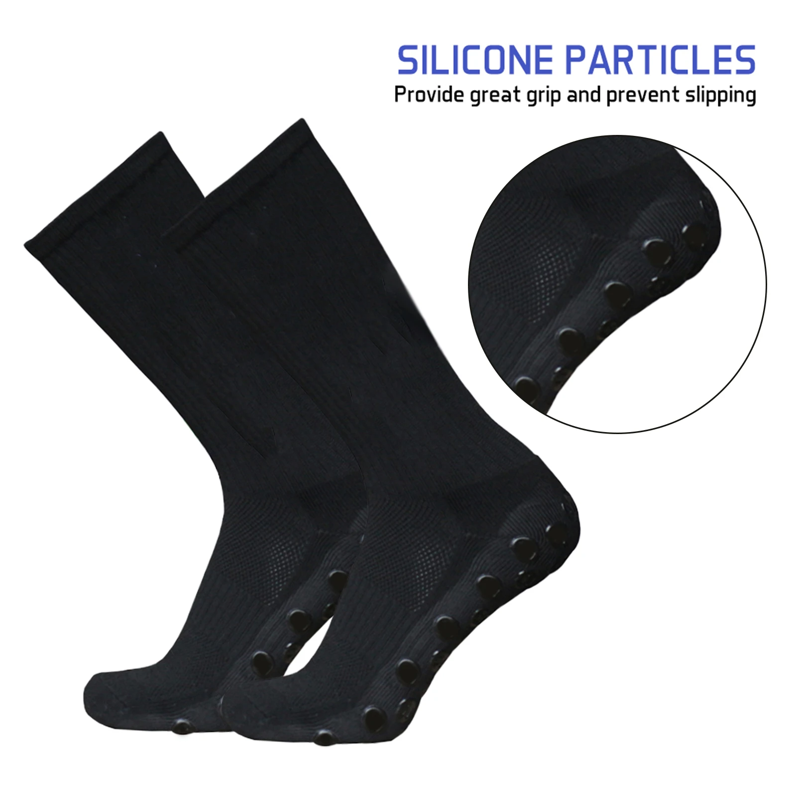 Football Socks Round Silicone Suction Cup Grip Anti Slip Soccer Socks Sport Mens Womens Baseball Rugby Socks with Grips Socks