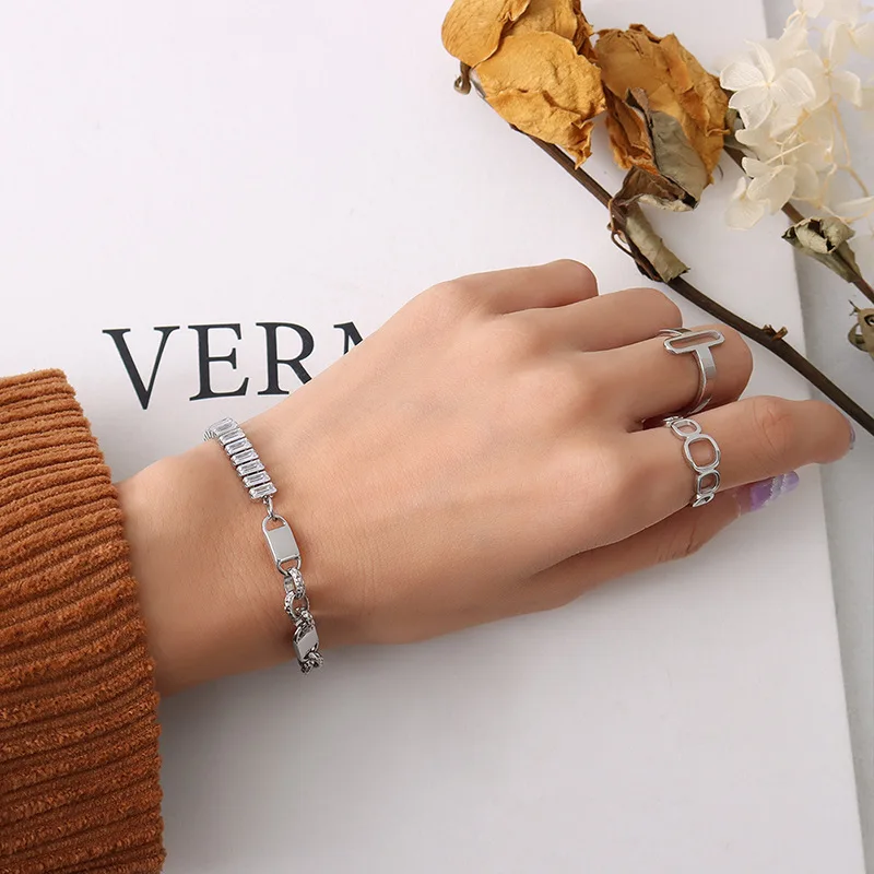 Elegant Gold Plated Zircon Jewelry Set for Women - Necklace and Bracelet
