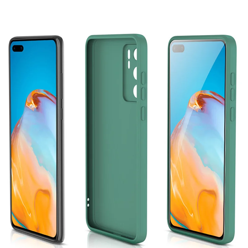 For Huawei All-purpose P20 pro P30 pro P40 Plus Case Liquid Silicone P60 P50 Cover For Huawei P20 P30 P40 lite case — view 5