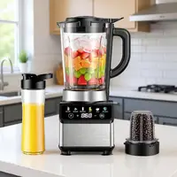 Countertop Smoothie Blender with 51oz Glass Pitcher, Grinder & To-Go Cup Combo, 10 Speeds Digital Touch Blender, Smoothies, Shak