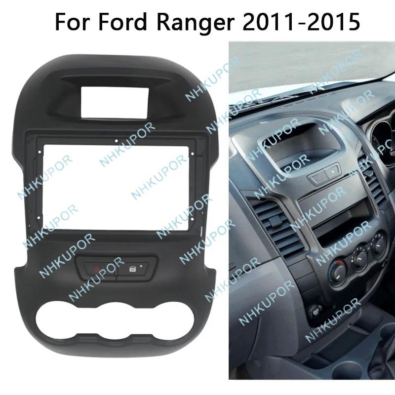 2 DIN カーラジオ フェイシア に適合する フォード レンジャー 2015+ DVD ステレオ フレーム ダッシュ インストール ステレオラジオ  フェイシアフレーム に適合する 用 プリマスター用 フレームパネルフェイスプレートトリム7INCHカーラジオフェイシア 車 に適合する プリ ... 車用ラジオフレーム フォード レンジャー 2011-2015 カーラジオフェイシアフレーム 2 DIN カーフレーム 9インチ カー