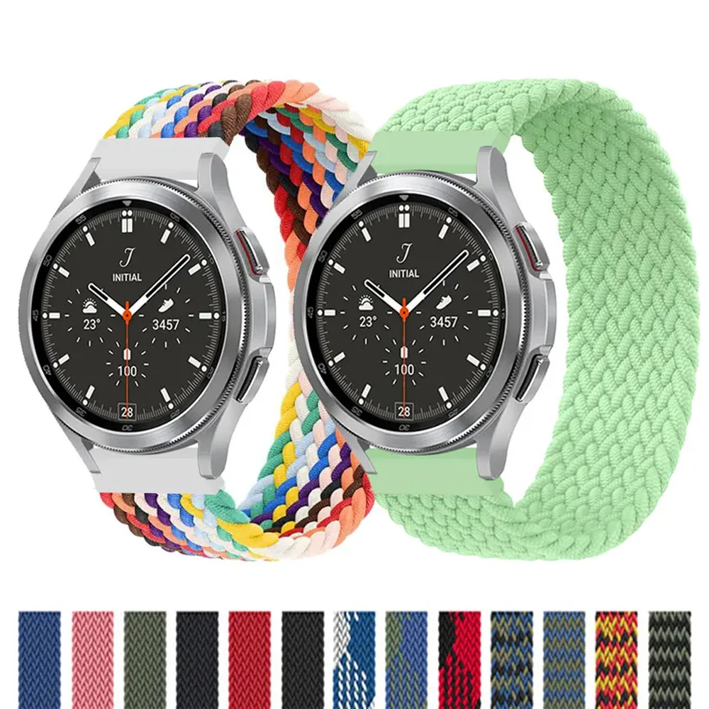 

20mm 22mm Band for Samsung Galaxy watch 4 6 46mm 40mm 44mm classic active 2 braided solo loop bracelet Galaxy watch 5 pro 45mm