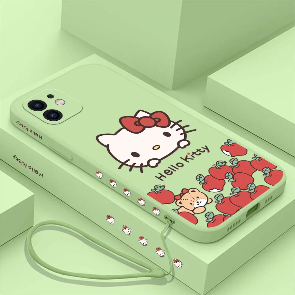 thumbnail image 1 of Sanrios-funda de teléfono con dibujos animados de Hello kitty, bonita funda con correa de mano para iPhone 15, 14, 13, 12, 11 Pro Max, Mini, X, XR, XS MAX, SE20, 8, 7 Plus, 1 of 5