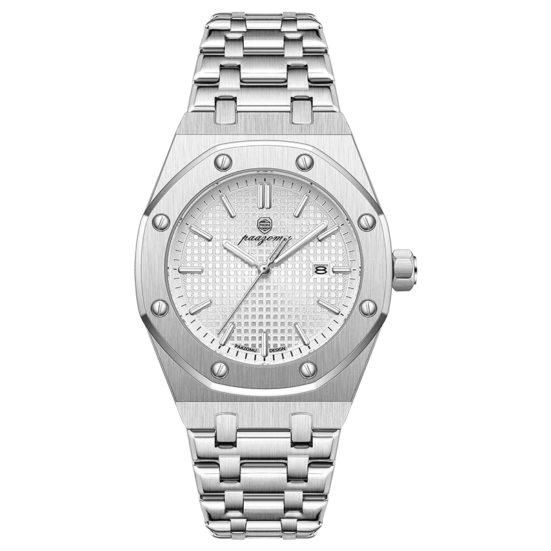 PAAZOMU Luxury Business Man Wristwatch Waterproof Luminous Date Men Watch Stainless Steel Fashion Quartz Watches For Men Reloj