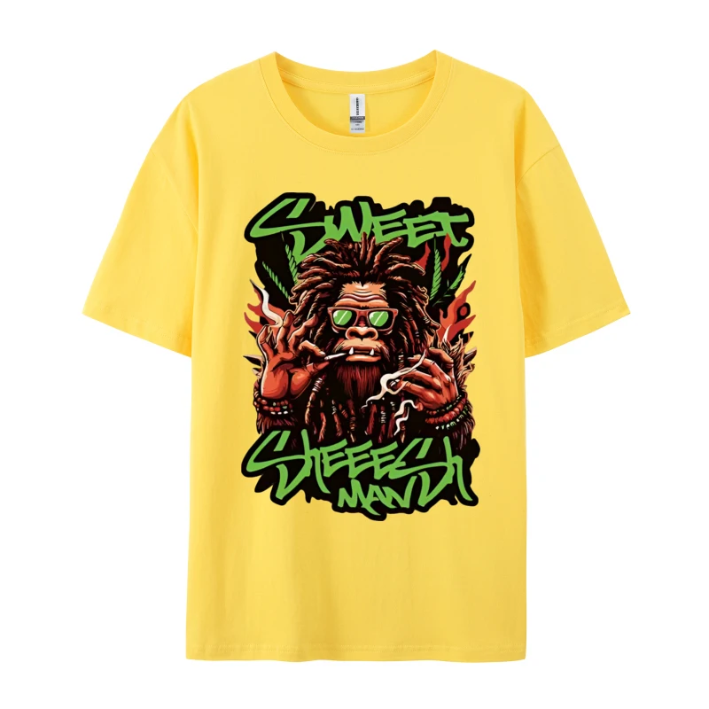 Men Prevailing Tops Shirts Crew Neck Autumn Cotton T Shirts Casual Short Sleeve ProudStonerCannabisHippieWeedMar-(1) Tops Shirt ProudStonerCannabisHippieWeedMar-(1) yellow