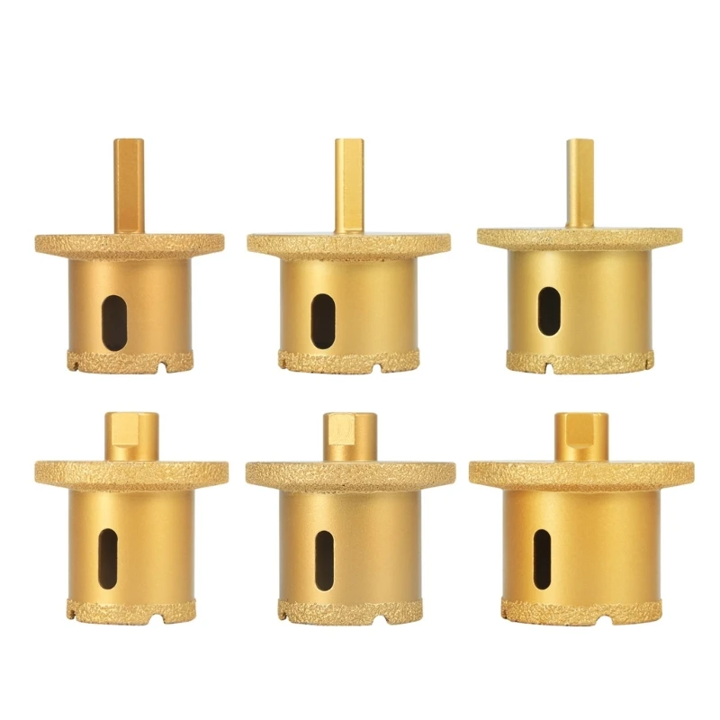 

Diamond Brazed Dry Drill Bit 40-50mm for Porcelain Tiles Marble GraniteHole
