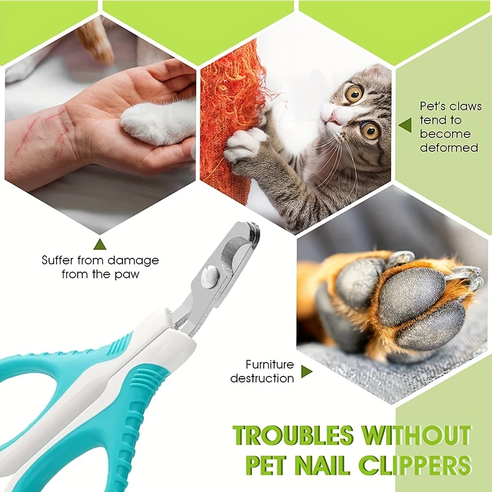 Pet Nail Clippers Are Small, Safe, and Easy To Use Cat and Dog Claw Nail Trimmers That Prevent Excessive Cutting Tearing
