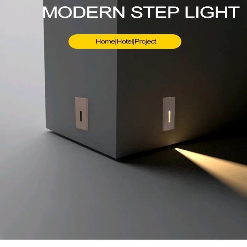 매입형 LED 계단 조명, 벽 스콘스 조명, 계단 통로 램프, IP65 방수, 지하 통로 풋라이트, 85-265V