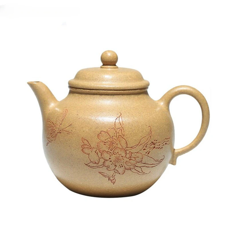 

120ml Chinese Yixing Purple Clay Teapots Handmade Small Capacity Tea Pot Raw Ore Section Mud Kettle High-end Zisha Tea Set