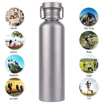 500/600/750ml Titanium Water Bottle with Lid Lightweight Drinking Bottle Leak-Proof Ultralight Water Bottle for Outdoor Picnic 2