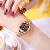 Square women's watch with diamond inlaid quartz watch 1