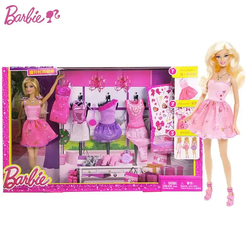 Conjunto de roupas barbie originais, conjunto combinado, elegante,  acessórios requintados, bonecas para meninas, vestido de combinação,  brinquedos, presente de aniversário - AliExpress