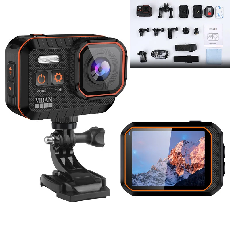 

4K HD Sports Camera Remote Control Underwater Camera IP68 Waterproof Anti-shake and Dustproof Outdoor Extreme Sports Recorder