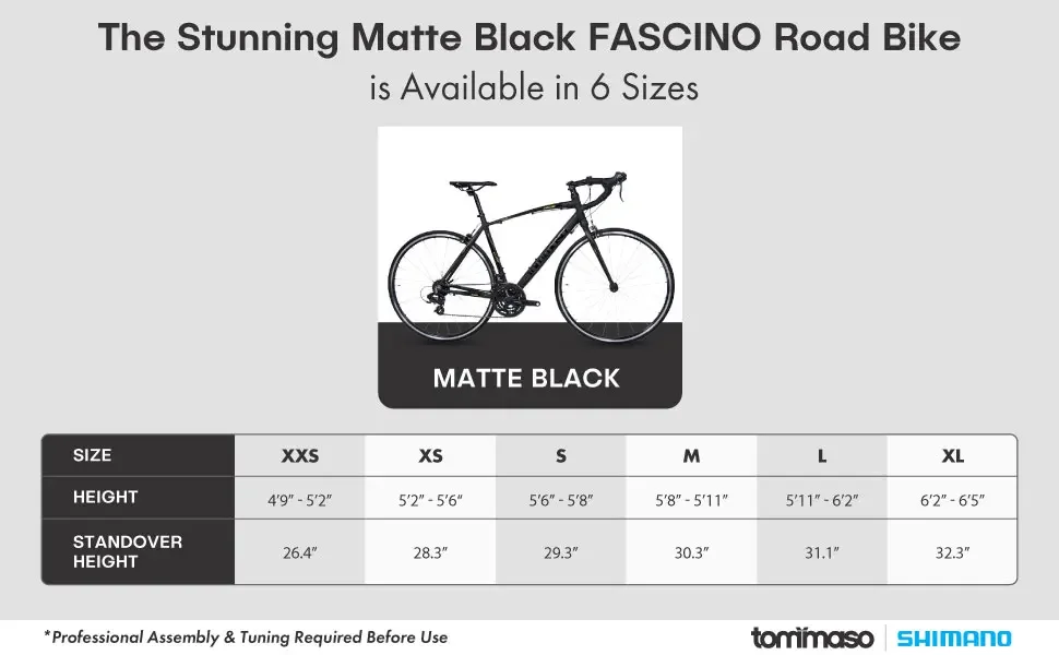 fascino size chart road bike perfect comfort shimano performance specialized cannondale