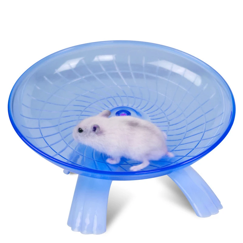 

Pet Hamster Running Wheel Mute Flying Saucer Steel Axle Wheel Running Disc Toys Cage Small Animal Hamster Accessories