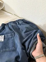 2025 printemps été vêtements pour enfants filles jean coton lâche bébé garçons sarouel 1-7 ans enfant en bas âge enfants pantalon Denim décontracté 6