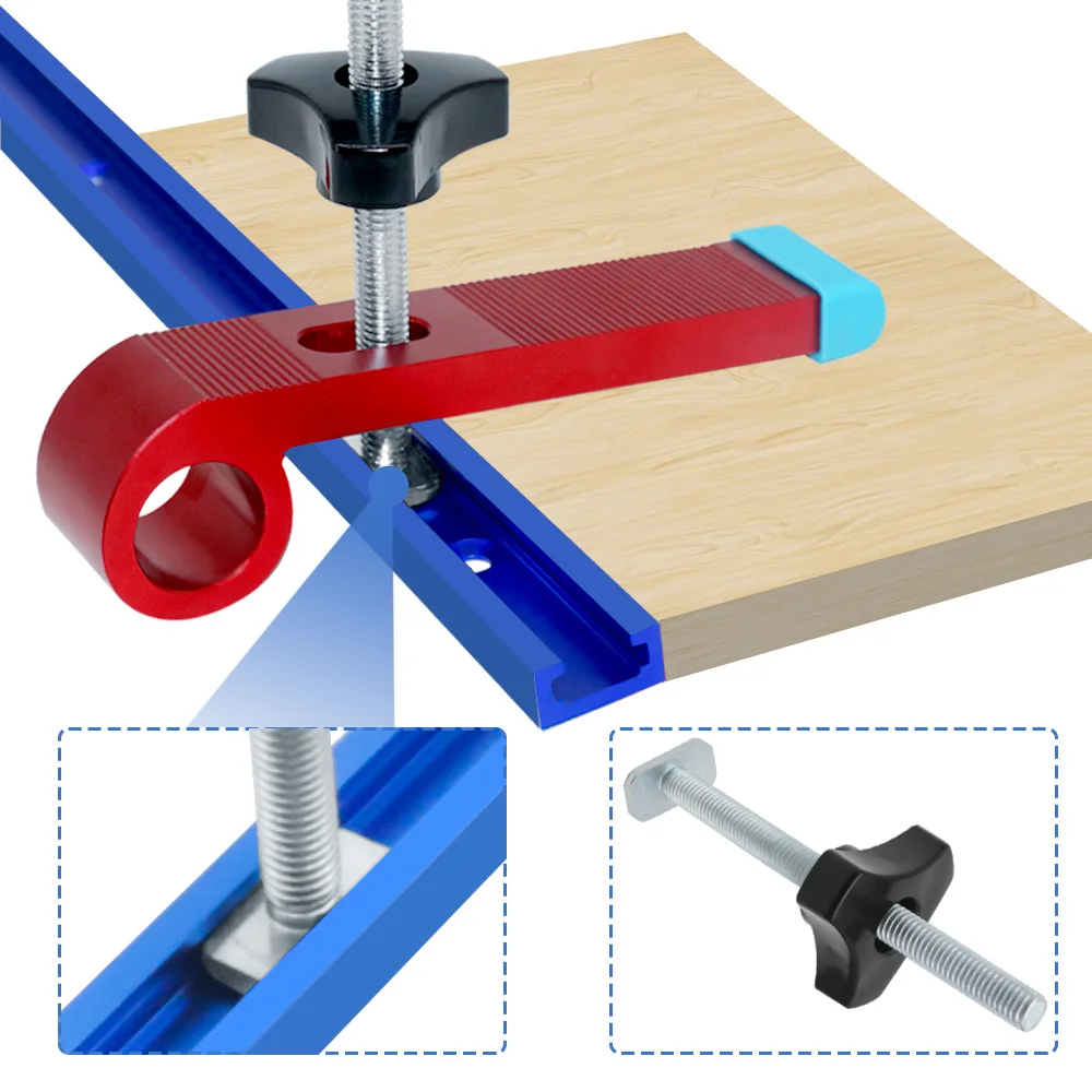 Aluminum Alloy Woodworking T-Track with Predrilled Mounting Holes