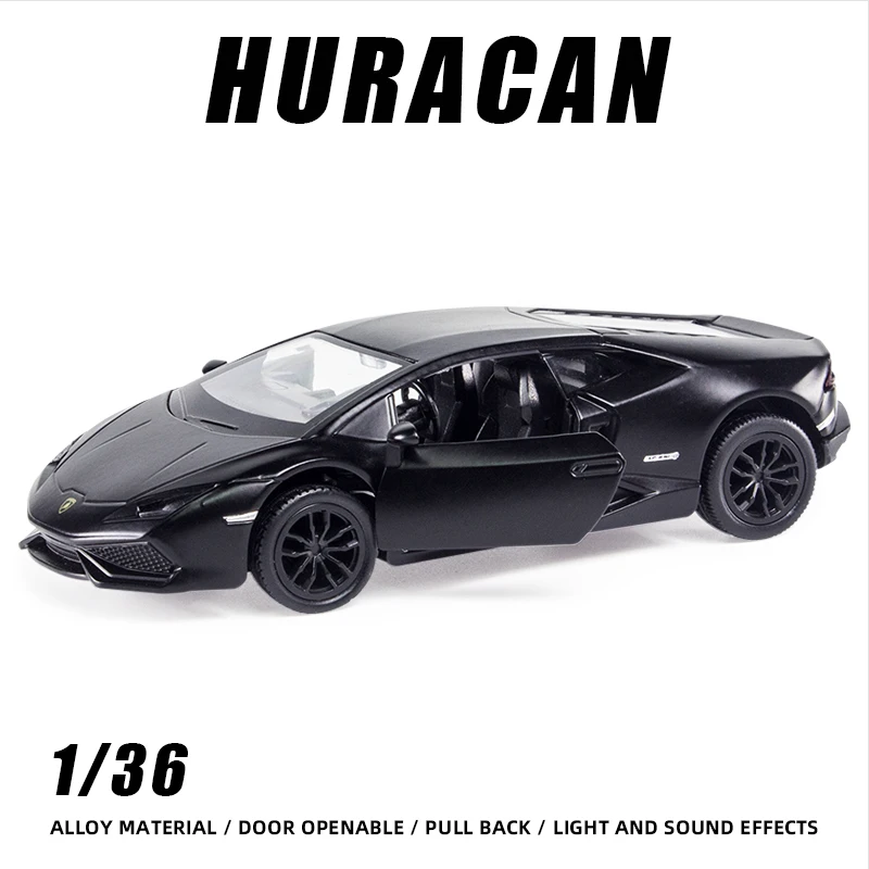 1:36 Huracan Alloy Supercar Model Diecast Metal Auto Vehicle Toy Gift For Children One Piece Hot Wheels Fast Furious Lissed