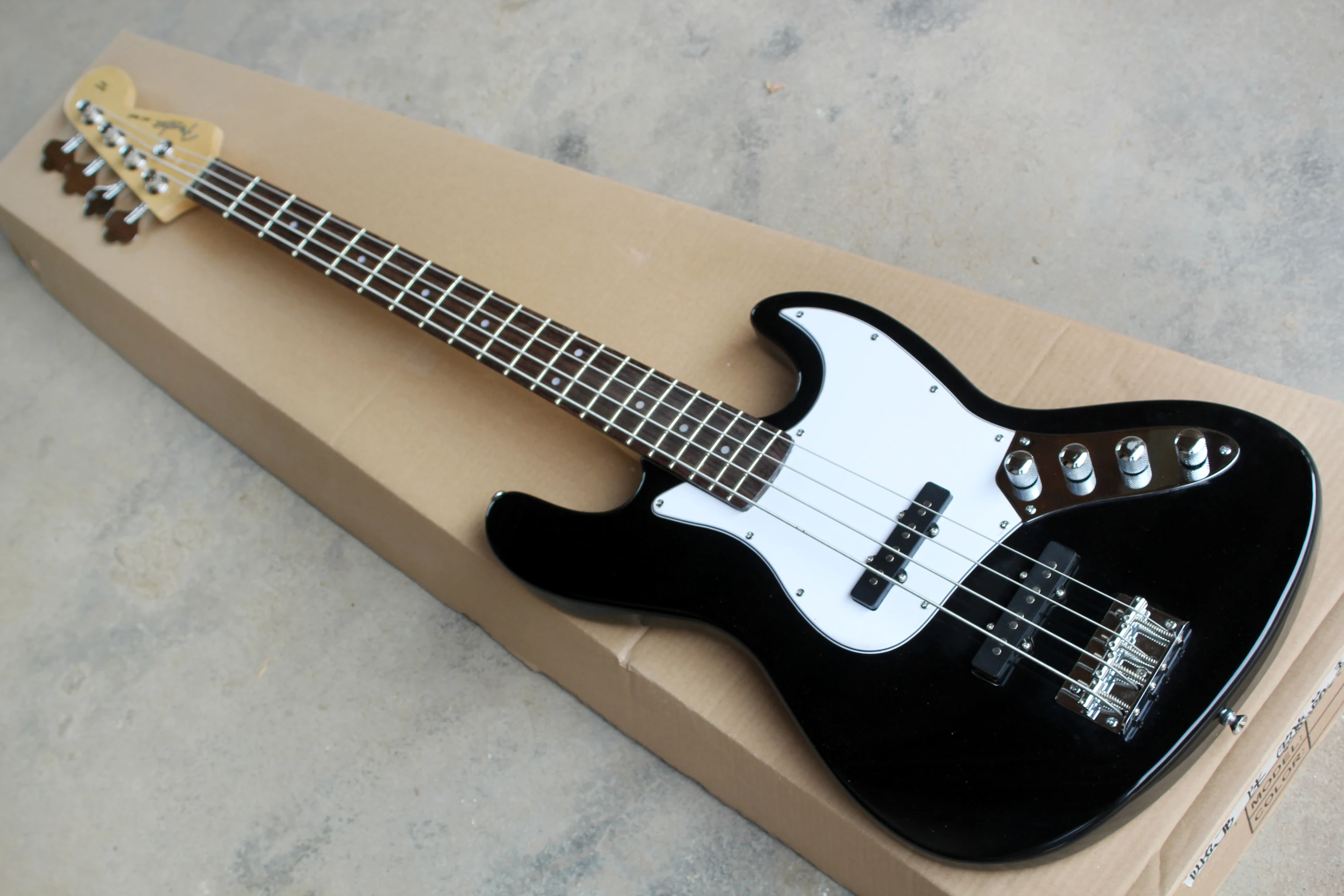 The factory sells 4-string electric bass, basswood black body and maple ...