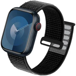 Premium Nylon Loop Strap for Smartwatch Bands - Durable and Stylish Replacement Bracelet (2 Deep black)
