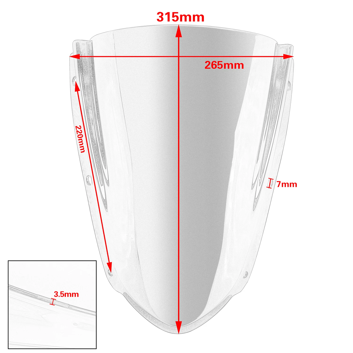 For ZX10R Windscreen Windshield Viser VIsor for Kawasaki Ninja ZX