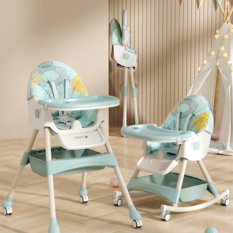 Can Sit and Lie Down Upgraded Baby Dining Chair with Foot Pedal Convenient Dining Table and Chair for Babies To Eat