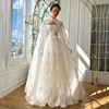 Eightree Elegant A-Line Wedding Dresses 2025 Strapless Applique Lace Long Wedding Gowns Boho Bridal Ball Prom Dress Customized 1