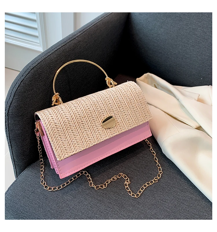 Fashion Pu Hasp Ladies Top-Handle Bags Braid Design 2024 New Brand Shoulder Bags for Women Free Shipping Bolsas Femininas