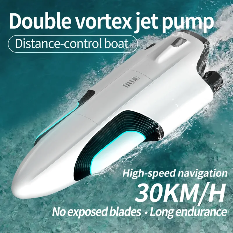 New S2 Remote Control Ship Double Vortex Spray High Speed Clipper Fast Boat Overturning Reset Water Toy Competitive Boat Model 2