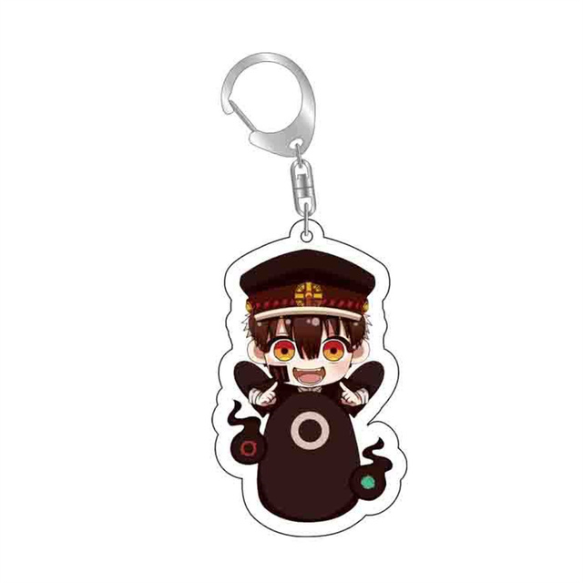 Anime Toilet-bound Hanako-Kun Keychain Romantic Card Design Acrylic Pendant Key Ring Jibaku Shounen Hanako Kun Key Holder