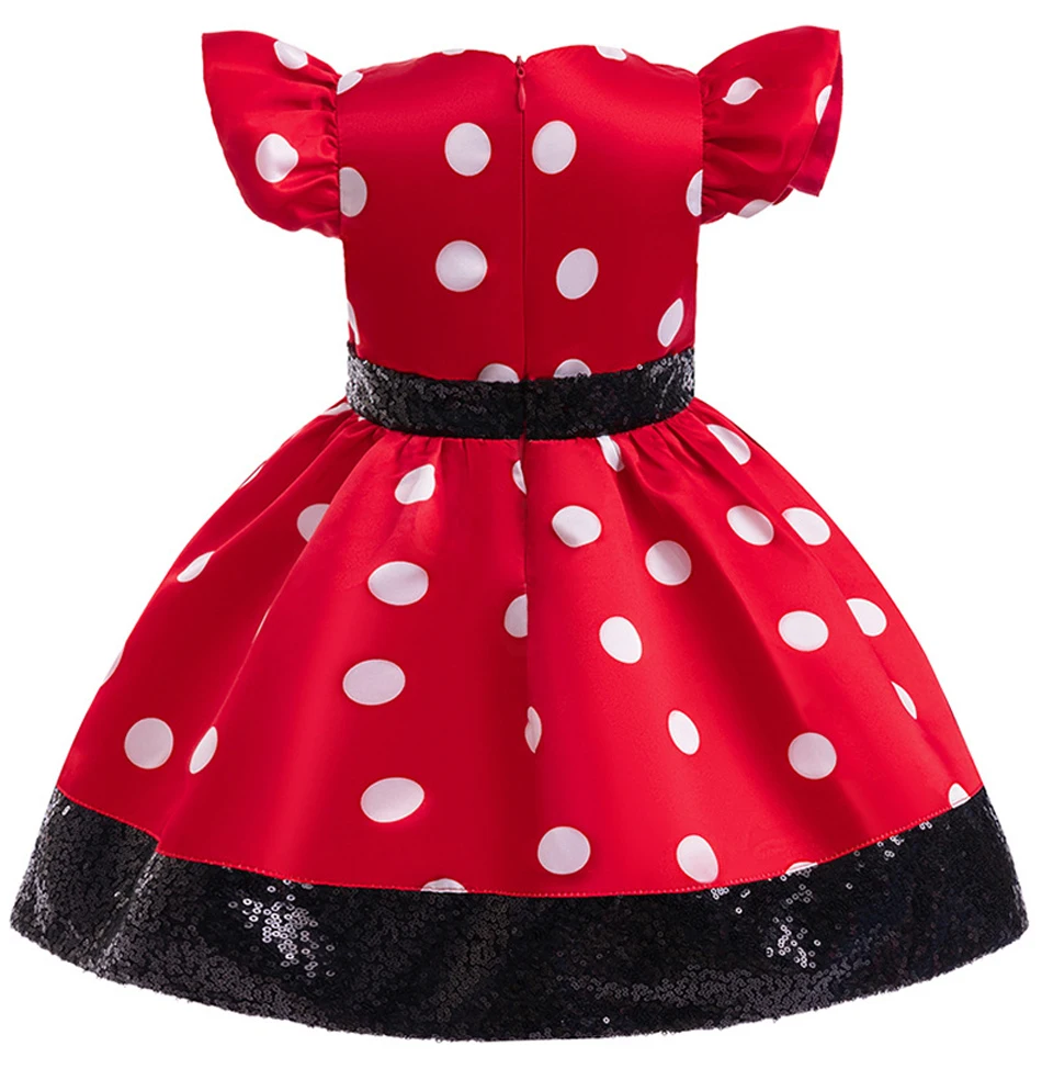 open lace back dress Minnie Mouse Costume Girls Dress up Princess Toddler Cute Polka Dots F   Babykayla fashion