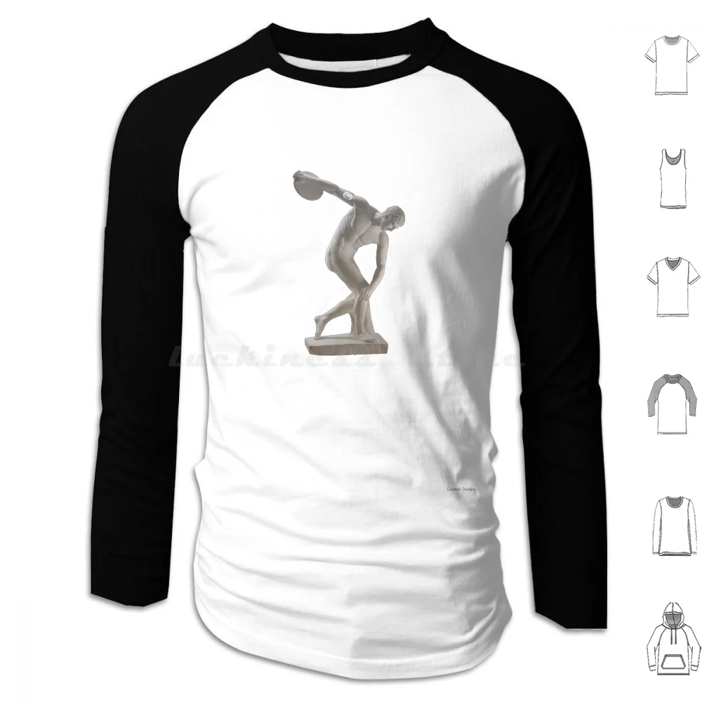 Dexcom Diabete Discobolus Felpe Con Cappuccio Manica Lunga Diabete Diabetico Diabetico Disegni Statua Discobolus Tipo Greco Un Tipo