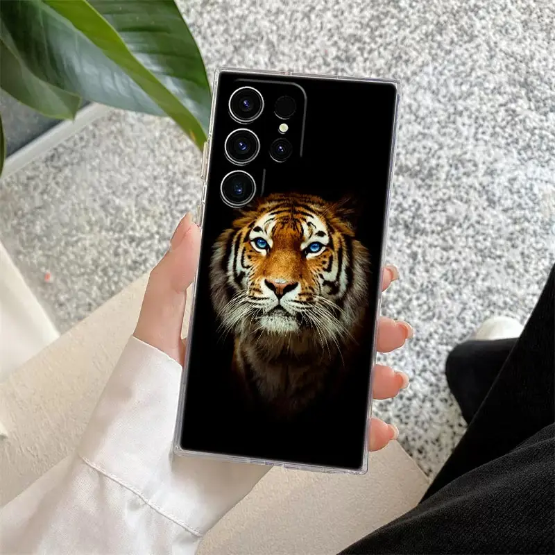 thumbnail image 1 of Tigre Wolf Lion Animal Phone Case For Samsung S24 S23 Ultra S22 S20 Plus S21 FE Clear Cases Cover Galaxy S24Ultra S235G Fundas, 1 of 5