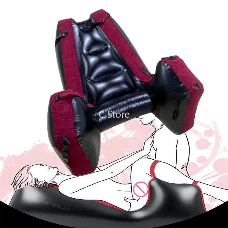 

Inflatable Sex Sofa Open Legs Tied BDSM Bondage Spreading Restraints Positions Air Chair Sextoys Couples Aid Erotic Furnitures