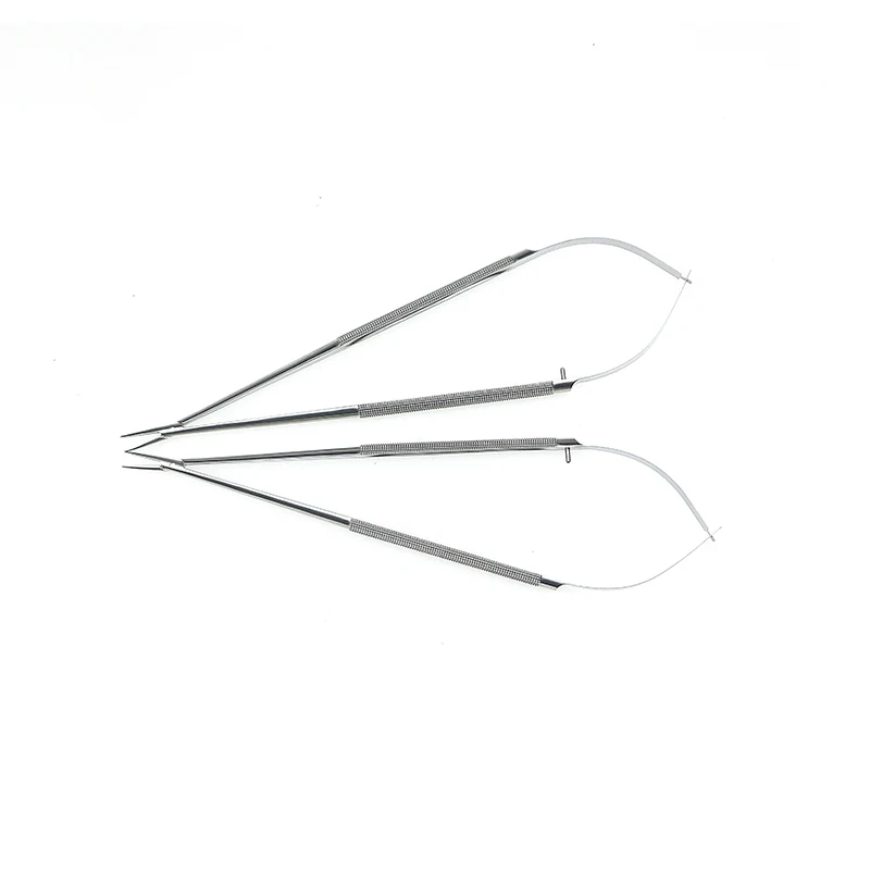 

Два типа на выбор, держатель для офтальмологических игл, прямой изогнутый офтальмологический инструмент из нержавеющей стали