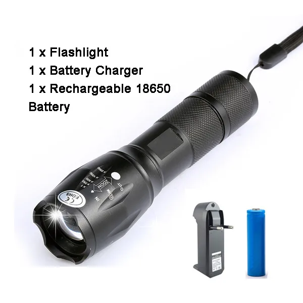 Flashlights XML-T6 V6 LED Flashlight Tactical Flashlight Rechargeable Flashlight Waterproof Torch Use 18650 Battery for Camping keyring torch Flashlights