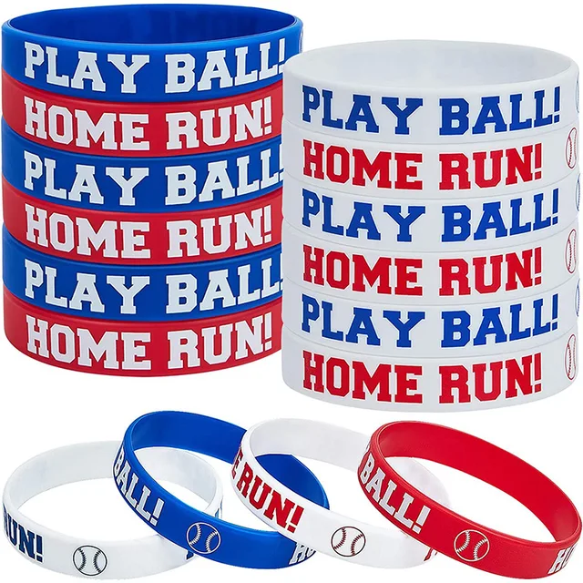 Ball Sports Theme Rubber Wristband Football Basketball Rugby Baseball Softball Volleyball Hockey Silicone Bracelet Party Suppli 5