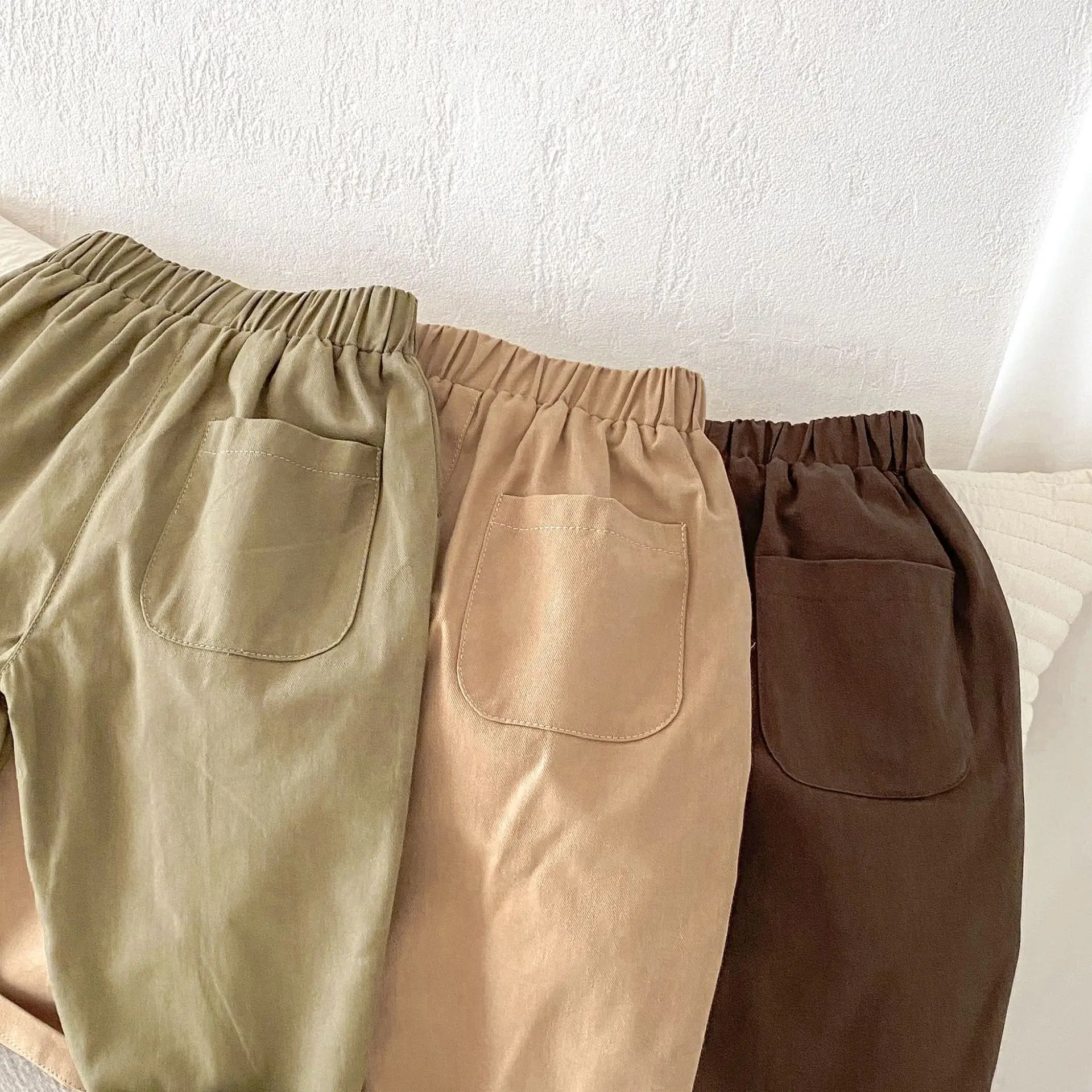 سراويل هاريم مطوية للأطفال لفصلي الربيع والخريف، للأولاد والبنات من عمر 1-6 سنوات، بنطلون كاجوال بلون سادة قابل للطي، ملابس أطفال كورية 2026