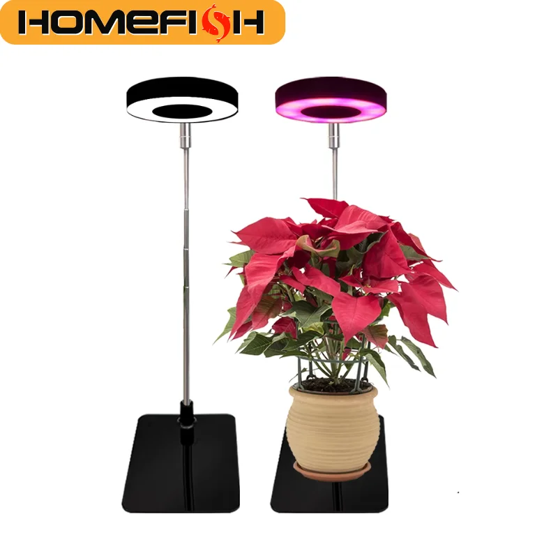 LED Plant Grow Light 3-Color Full Spectrum LED Plant Grow Light with Base 3/9/12H Timer Height Adjustable 10-Level Dimming for Indoor Plants