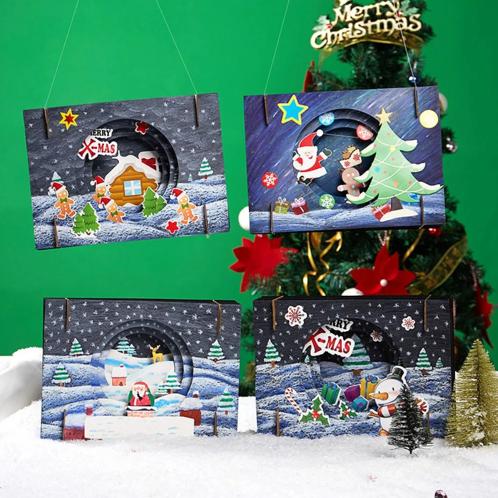 

Christmas DIY Craft Toys for Children Xmas Theme Handmade Kids Crafts Gift Drawing Toy Painting Craft Kit Educational Toys Gifts