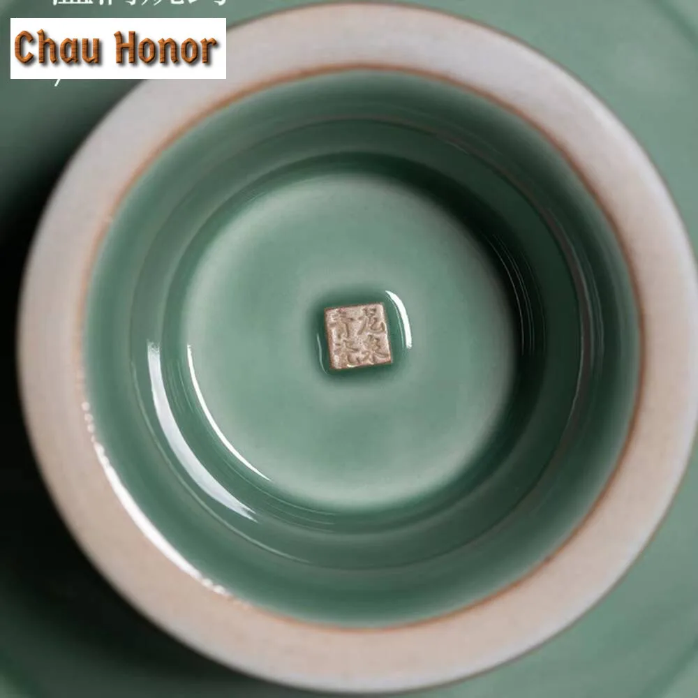 Creative Longquan Celadon Fruit Dishes Boutique Dried Fruit Snack Plate Candy Bar Plates Food Sharing Plate Gift Box Collection