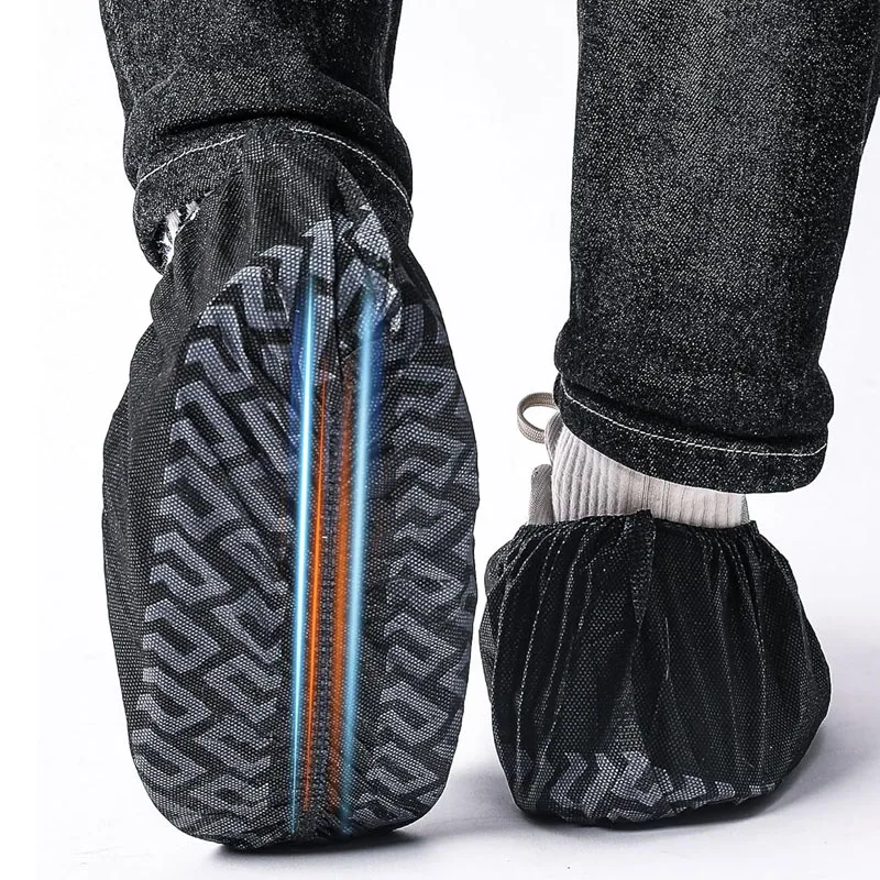 Disposable Non-Slip Breathable Shoe Covers - Durable Fabric