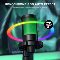 AmpliGame by FIFINE RGB USB Gaming Microphone with Light-touch Mute,Condenser Mic with Tripod for PC,PS4/5,Laptop Streaming-A2 2