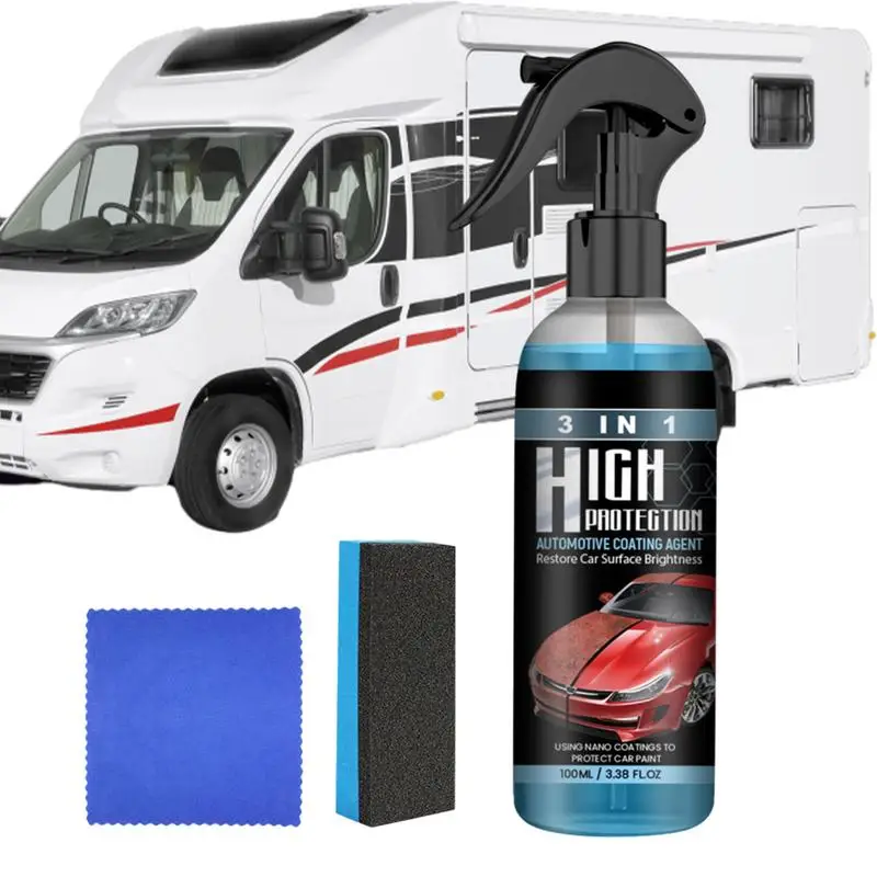 

Spray Coating Agent 3 In 1 Ceramic Car Coating Agent Car Coating Spray High Protection Quick Coating Spray 100ml Car Coating