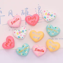 10 Pcs New Lovely Mini Cartoon Heart Shaped Valentine's Day Decoration Resin Scrapbook Diy Jewellery Hairpin Accessories Craft