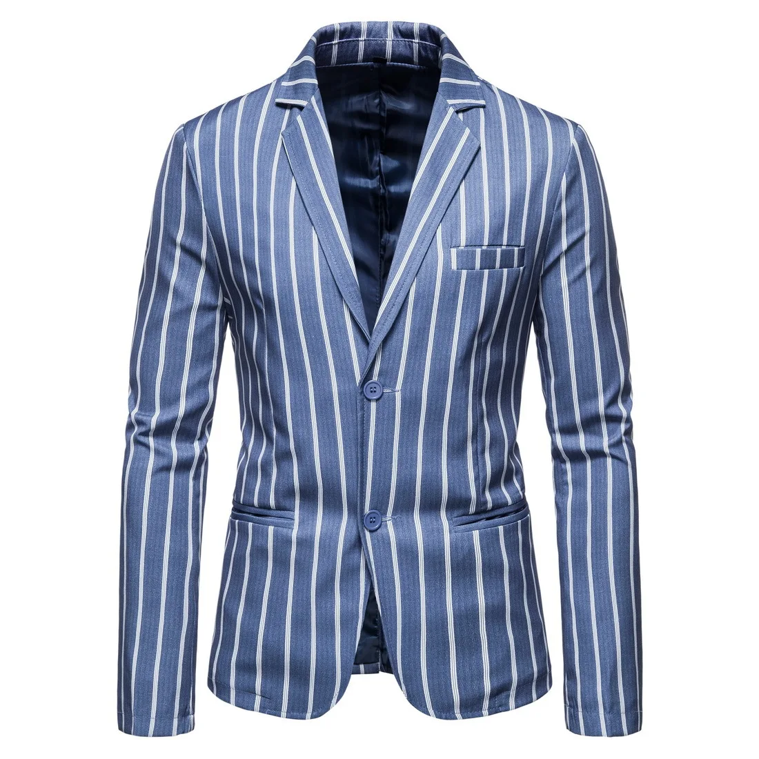 Happyjeffery Suits Blazers for Men Casual Two Button 3 Colours Stripes Mens Overcoat Blazer European Size Jacket Male Suit X73