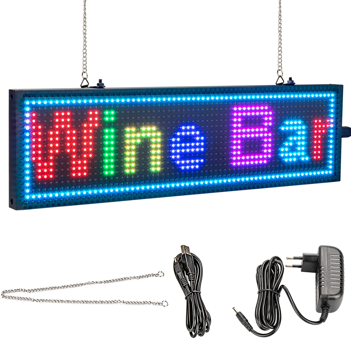 34 Cm P5MM RGB LED Sign Penuh Warna 