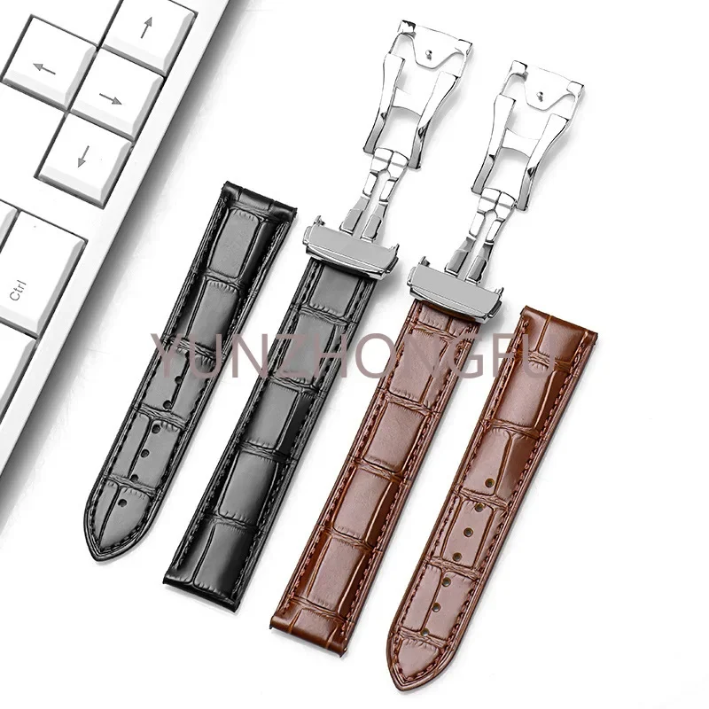 

Wholesale Watch Band High Quality Genuine Leather Strap Watch Accessories First Layer Cow Leather Strap for Watch
