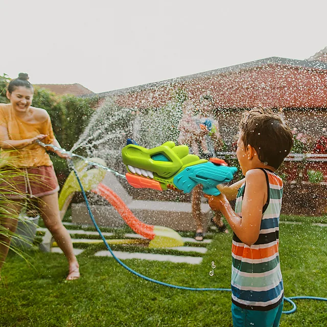 Dinosaur Water Guns For Kids Large Capacity Squirt Water Blaster Guns Toy For Children Long-Range Shooting Water Squirters Toys 3